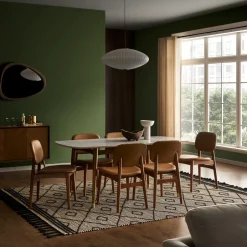 Hot Kelsey Leather Chair, Walnut Stain Dining Chairs|Small Dining Room Furniture