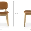 Discount Kelsey Leather Chair, White Wash Dining Chairs|Small Dining Room Furniture