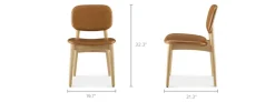 Discount Kelsey Leather Chair, White Wash Dining Chairs|Small Dining Room Furniture