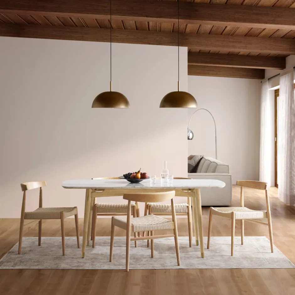 Clearance Kelsey Marble Dining Table with Austen Chair Set Dining Room Furniture Sets|Dining Room Sets