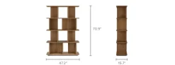 New Kinsley Bookshelf Small Space Storage|Shelves & Bookcases