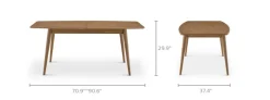 Clearance Kinsley Extendable Dining Table, 71"-90.6" Dining Tables