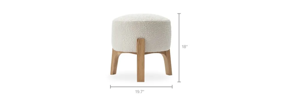 Best Kit Bouclé Stool Footstools, Ottomans & Poufs