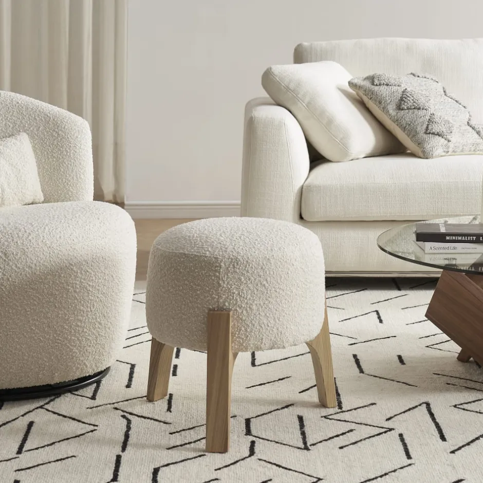 Best Kit Bouclé Stool Footstools, Ottomans & Poufs