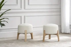 Best Kit Bouclé Stool Footstools, Ottomans & Poufs