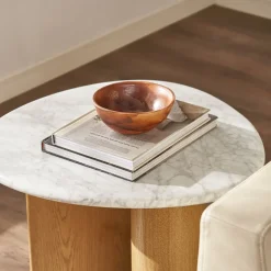 Discount Lavine Marble Side Table Side Tables|Small Living Room Furniture