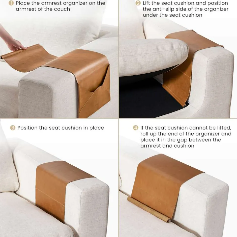Best Leather Armrest Organizer Sofa Accessories And Organizers|Small Living Room Furniture
