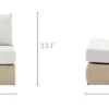 Fashion Lorna Outdoor Armless Sofa Outdoor Sofas
