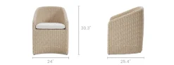 Discount Lorna Outdoor Dining Armchair Outdoor Chairs & Bar Stools