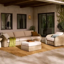 New Lorna Outdoor Extended Sofa with Ottoman Outdoor Sofas|Outdoor Furniture Sets