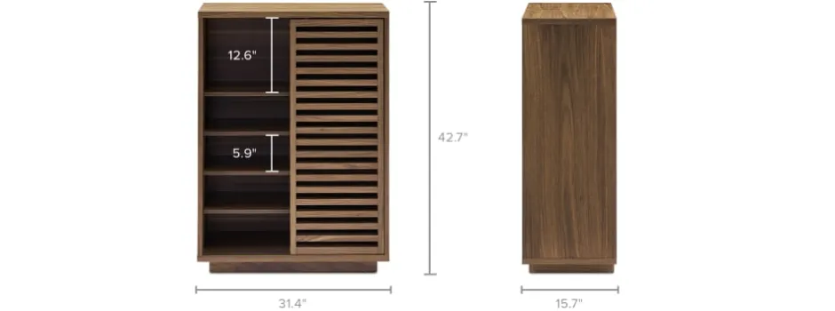 Discount Luka Cabinet, Walnut Sideboards & Buffet Cabinets