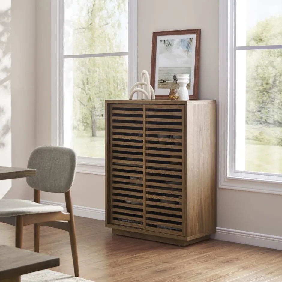 Discount Luka Cabinet, Walnut Sideboards & Buffet Cabinets
