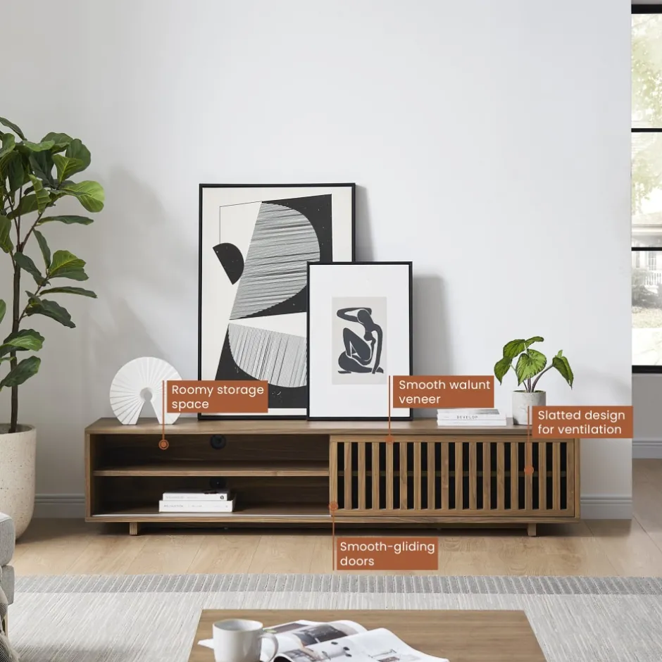 Best Luka TV Stand, Walnut Tv Stands