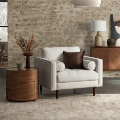 New Madison Armchair with Ottoman Armchairs And Accent Chairs|Living Room Sets
