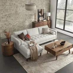 Sale Madison Chaise Sectional Sofa with Ottoman Living Room Sets|Living Room Sets