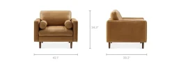 Clearance Madison Leather Armchair Armchairs And Accent Chairs
