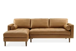 Online Madison Leather Chaise Sectional Sofa Leather Sofas|Sectional Sofas