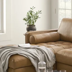 Online Madison Leather Chaise Sectional Sofa Leather Sofas|Sectional Sofas