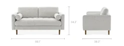 Hot Madison Loveseat Small Living Room Furniture|Loveseats
