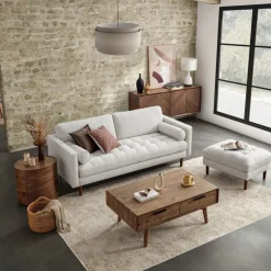 Discount Madison Sofa with Ottoman Living Room Sets|Living Room Sets