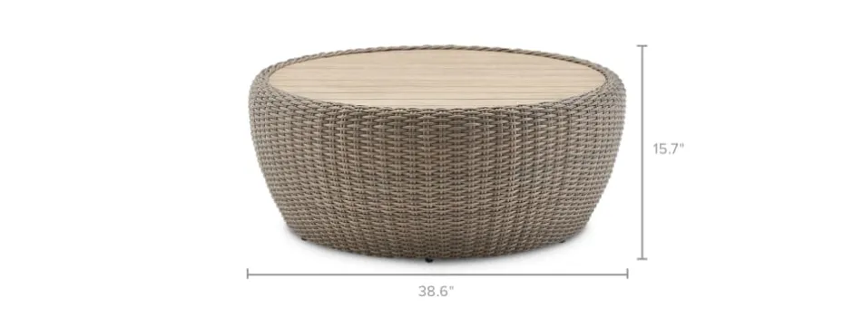 Fashion Malta Outdoor Round Drum Coffee Table Outdoor Coffee & Side Tables|Coffee Tables