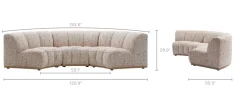 Outlet Marlow Curve Sofa 3 Seater Sofas