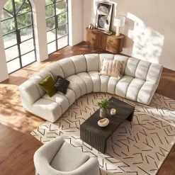 Fashion Marlow Performance Bouclé L-Shape Sectional Sofa Sectional Sofas