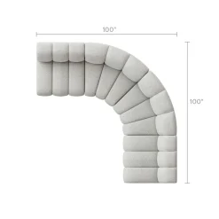 Fashion Marlow Performance Bouclé L-Shape Sectional Sofa Sectional Sofas