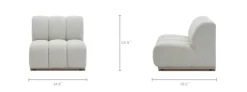 Discount Marlow Performance Bouclé Armless Sofa Armchairs And Accent Chairs|Small Living Room Furniture