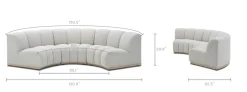 New Marlow Performance Bouclé Curve Sofa 3 Seater Sofas