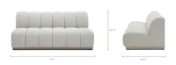 New Marlow Performance Bouclé Armless 2 Seater Sofa Modular Sofas|Loveseats