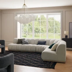 New Marlow Performance Bouclé Armless 2 Seater Sofa Modular Sofas|Loveseats