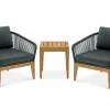 Clearance Maui Outdoor 2 Lounge Chairs & Side Table Set Small Outdoor Furniture|Outdoor Sofas