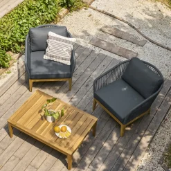 Clearance Maui Outdoor 2 Lounge Chairs & Coffee Table Set Small Outdoor Furniture|Outdoor Sofas