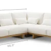 Sale Mori Performance Fabric Armless L-Shape Sectional Sofa Sectional Sofas