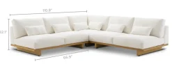 Sale Mori Performance Fabric Armless L-Shape Sectional Sofa Sectional Sofas