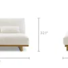 Clearance Mori Performance Fabric Armless 2 Seater Sofa Small Living Room Furniture|Modular Sofas