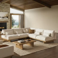 Clearance Mori Performance Fabric Armless 2 Seater Sofa Small Living Room Furniture|Modular Sofas