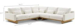 Best Mori Performance Fabric L-Shape Sectional Sofa Sectional Sofas