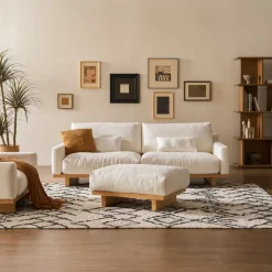 Hot Mori Performance Fabric Ottoman Footstools, Ottomans & Poufs
