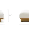 Discount Mori Performance Fabric Side Ottoman Footstools, Ottomans & Poufs