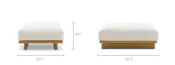 Discount Mori Performance Fabric Side Ottoman Footstools, Ottomans & Poufs