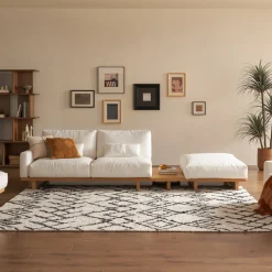 Discount Mori Performance Fabric Side Ottoman Footstools, Ottomans & Poufs