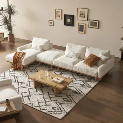 Discount Mori Performance Fabric Side Ottoman Footstools, Ottomans & Poufs