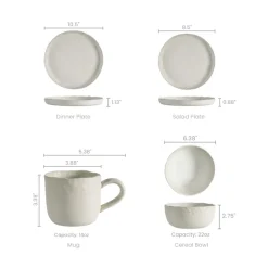 New Olivia 4-Piece Dinnerware Set Tableware|Small Dining Room Furniture