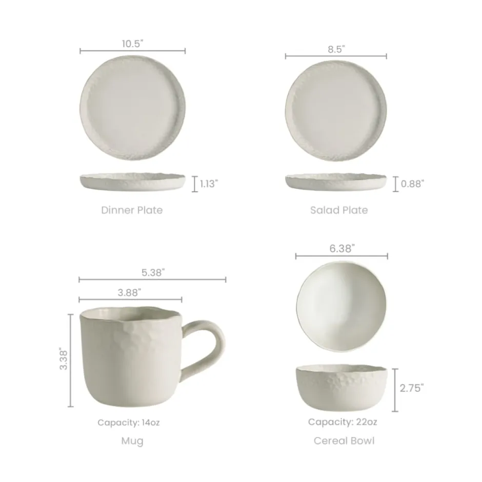 New Olivia 4-Piece Dinnerware Set Tableware|Small Dining Room Furniture