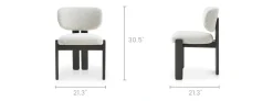Fashion Oslo Performance Bouclé Armless Chair Small Dining Room Furniture|Dining Chairs
