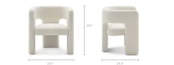 Clearance Paloma Bouclé Armchair, Snow Armchairs And Accent Chairs|Small Living Room Furniture
