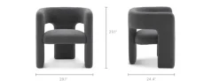 Online Paloma Bouclé Armchair, Storm Gray Armchairs And Accent Chairs|Small Living Room Furniture