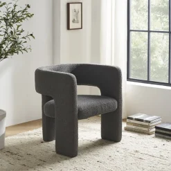 Online Paloma Bouclé Armchair, Storm Gray Armchairs And Accent Chairs|Small Living Room Furniture